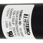 TEMCo CD60 Motor Run Capacitor 220-250VAC Round Parts Distributor TEMCo CD60 Motor Run Capacitor 220-250VAC Round