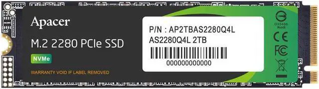 AP2TBAS2280Q4L-1 Apacer M.2 PCIe M.2 2TB Drive Parts Distributor AP2TBAS2280Q4L-1 Apacer M.2 PCIe M.2 2TB Drive