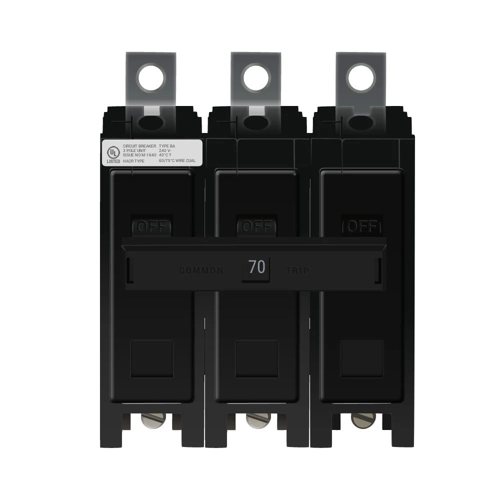 BAB3070H Eaton Circuit Breaker 70A 240V 3 Pole Parts Distributor BAB3070H Eaton Circuit Breaker 70A 240V 3 Pole