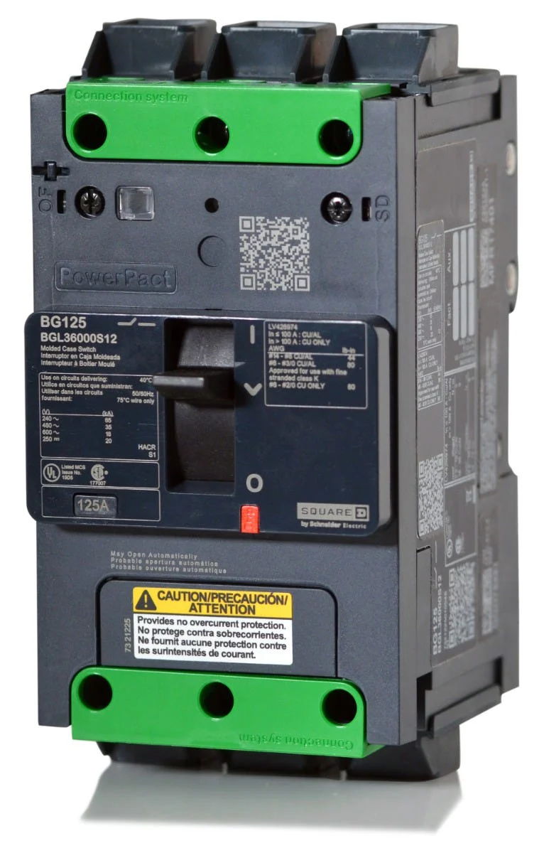 BGL36000S12 Schneider Circuit Breaker 125A 600Y/347VAC 3-Poles Parts Distributor BGL36000S12 Schneider Circuit Breaker 125A 600Y/347VAC 3-Poles