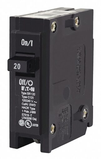 BR120 Eaton Circuit Breaker 20A 240V 1-Pole Parts Distributor BR120 Eaton Circuit Breaker 20A 240V 1-Pole