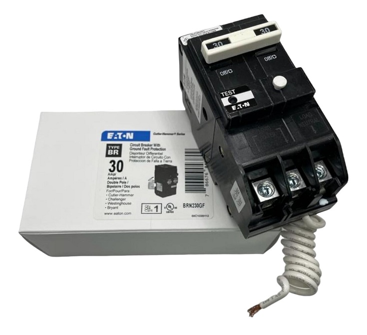 BRN230GF Eaton Circuit Breaker 30A 120V 2-Pole Parts Distributor BRN230GF Eaton Circuit Breaker 30A 120V 2-Pole
