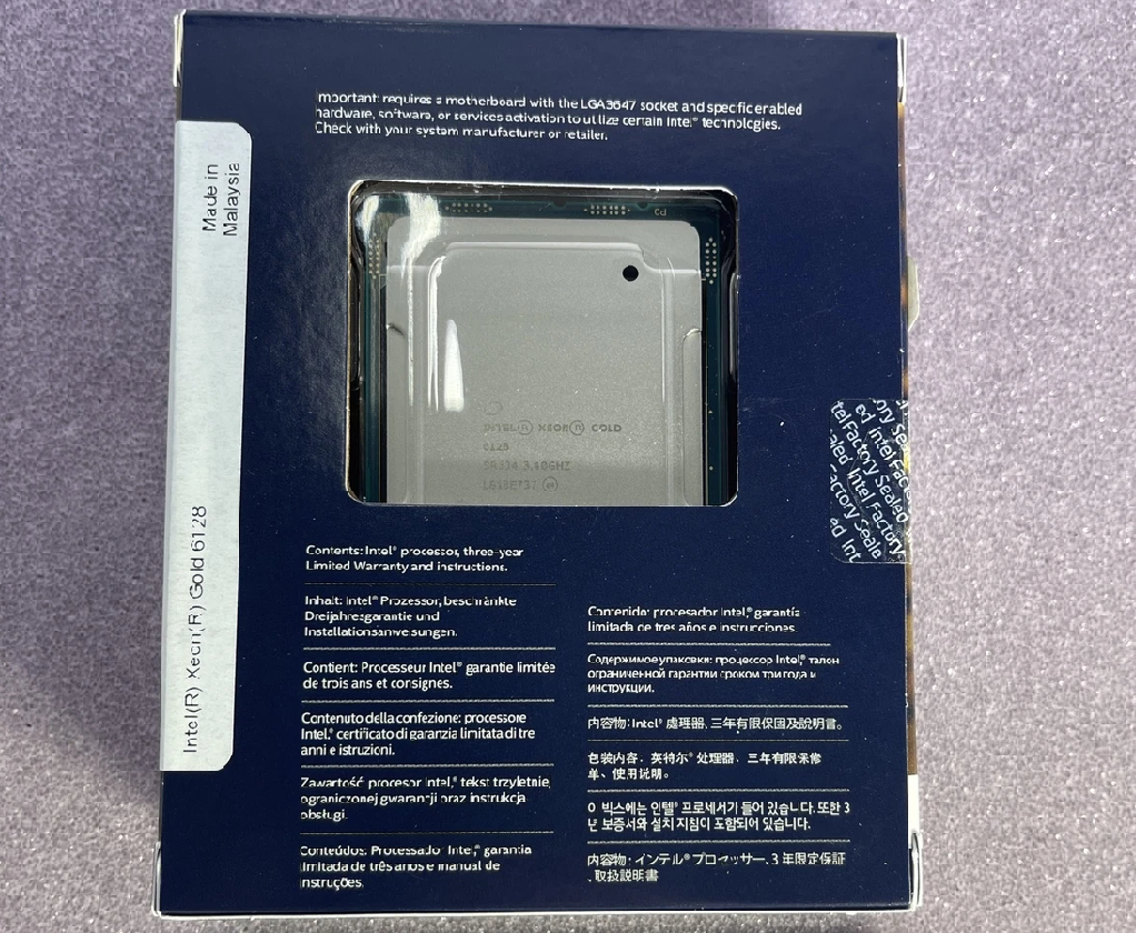 BX806736128 Intel Xeon Gold Processor FCLGA3647 Parts Distributor BX806736128 Intel Xeon Gold Processor FCLGA3647