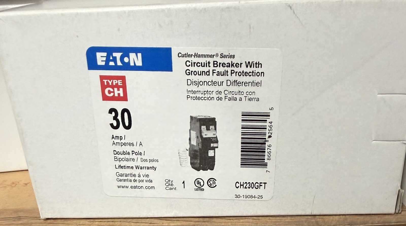 CH230GFT Eaton Circuit Breaker 30A 240V 2 Poles Parts Distributor CH230GFT Eaton Circuit Breaker 30A 240V 2 Poles - Image 2