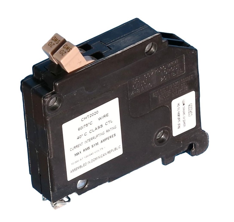 CHT2020 Eaton Circuit Breaker 20A 120/240V 1-Pole Parts Distributor CHT2020 Eaton Circuit Breaker 20A 120/240V 1-Pole