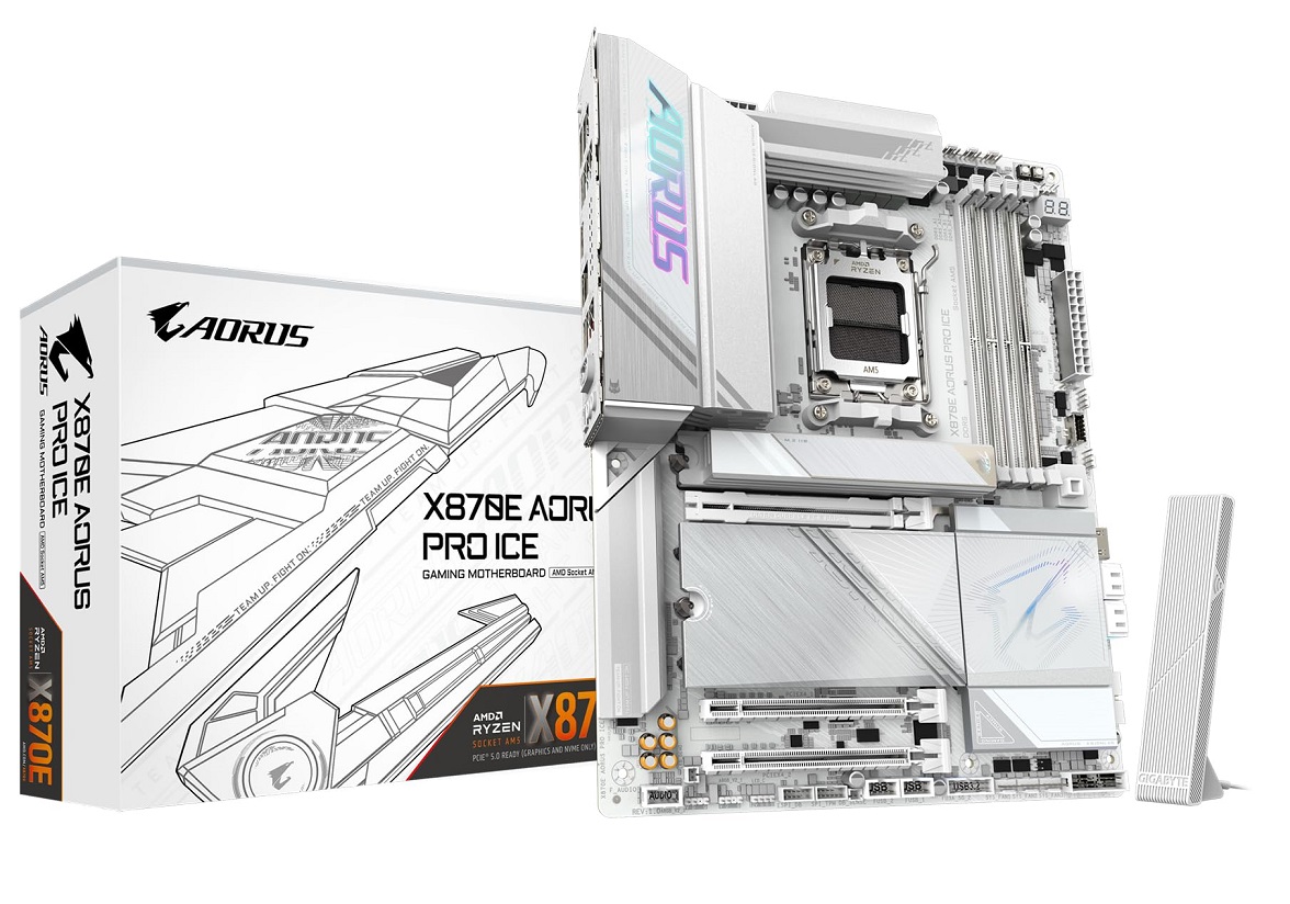 X870E AORUS PRO ICE GIGABYTE Motherboard AMD AM5 LGA-1718 Parts Distributor X870E AORUS PRO ICE GIGABYTE Motherboard AMD AM5 LGA-1718