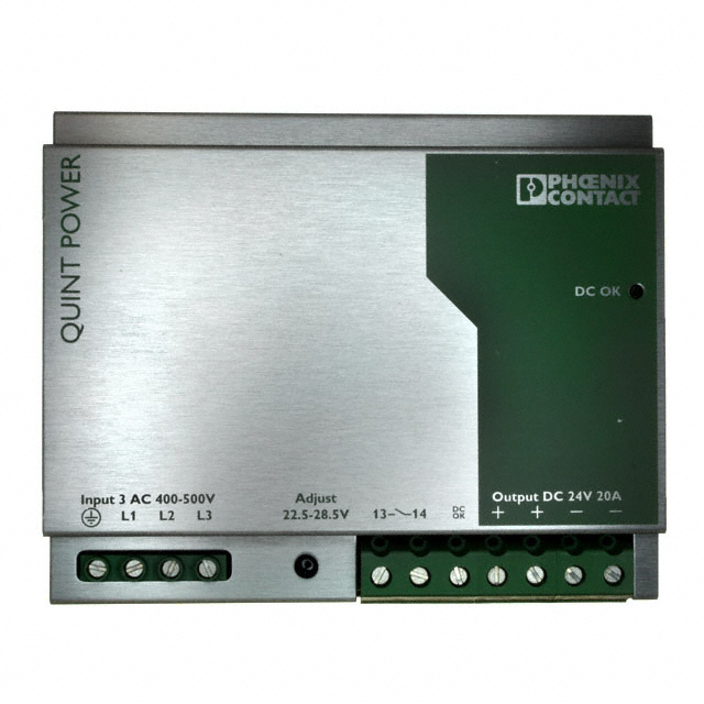 2938727 Phoenix Contact AC/DC DIN Rail Power Supply 24V 480W Parts Distributor 2938727 Phoenix Contact AC/DC DIN Rail Power Supply 24V 480W