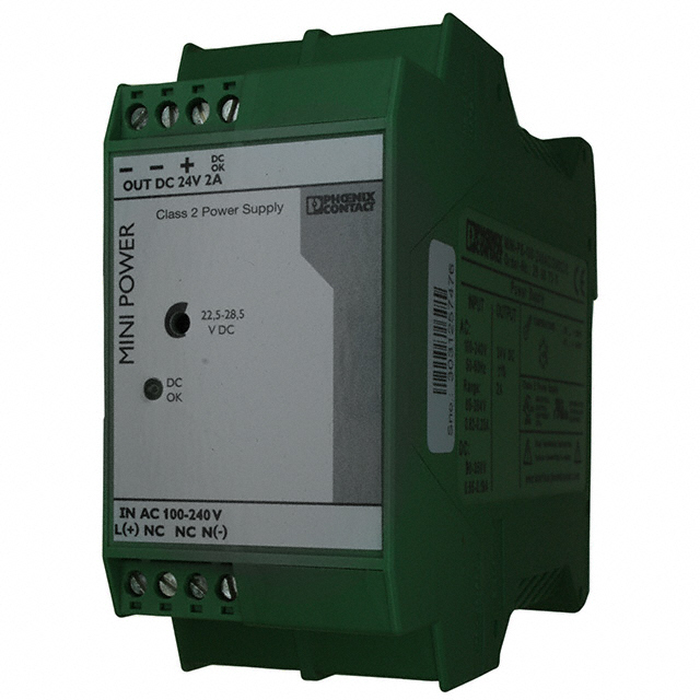 2938730 Phoenix Contact AC/DC DIN Rail Power Supply 24V 48W Parts Distributor 2938730 Phoenix Contact AC/DC DIN Rail Power Supply 24V 48W