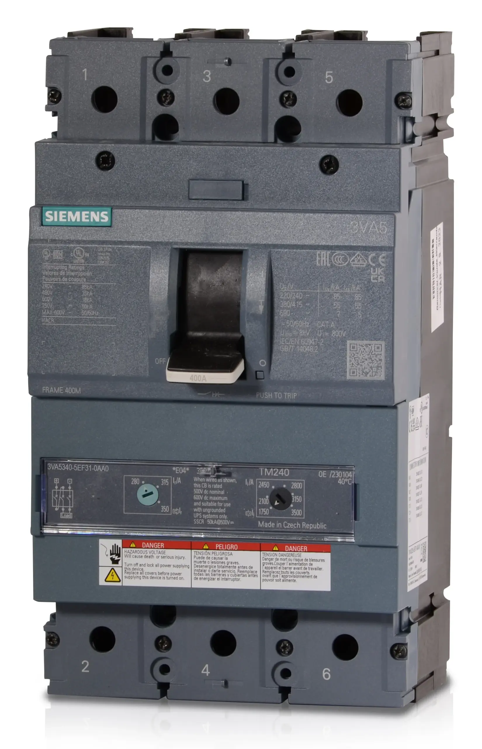 3VA63256HL310AA0 Siemens Circuit Breaker 600V 250A 3-Pole Parts Distributor 3VA63256HL310AA0 Siemens Circuit Breaker 600V 250A 3-Pole