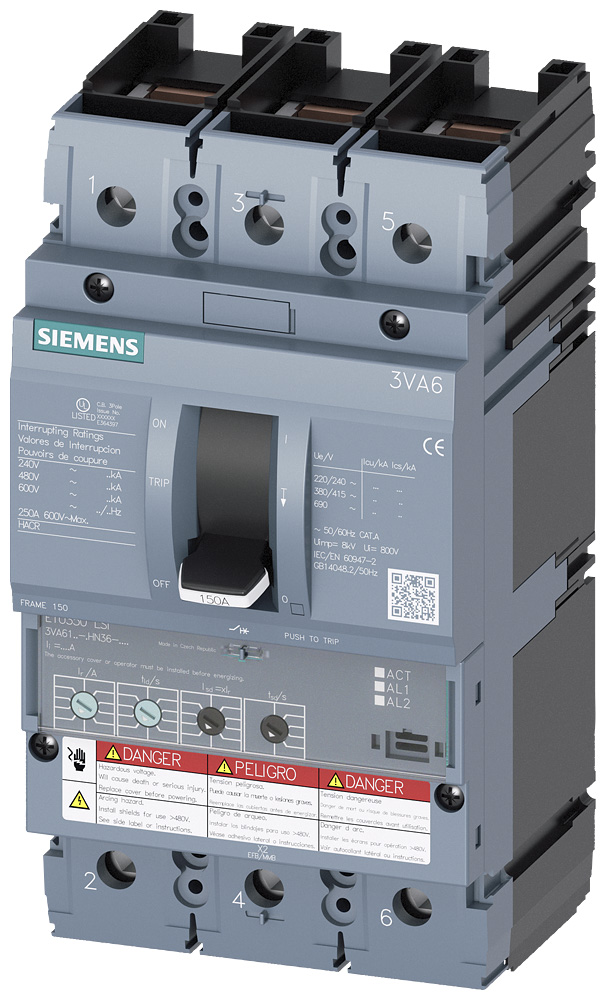 3VA6110-6HN31-0AA0 Siemens Circuit Breaker 480V 100A 3-Pole Parts Distributor 3VA6110-6HN31-0AA0 Siemens Circuit Breaker 480V 100A 3-Pole