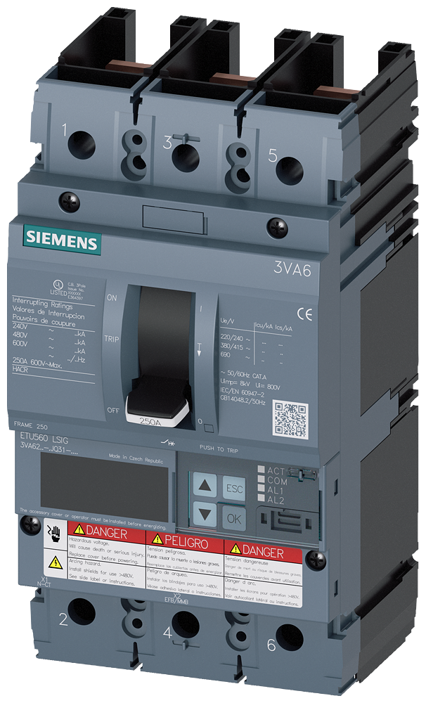 3VA61106JQ310AA0 Siemens Circuit Breaker 480V 100A 3-Pole Parts Distributor 3VA61106JQ310AA0 Siemens Circuit Breaker 480V 100A 3-Pole