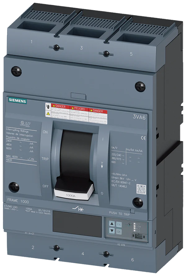 3VA6110-7JQ31-0AA0 Siemens Circuit Breaker 600V 100A 3-Pole Parts Distributor 3VA6110-7JQ31-0AA0 Siemens Circuit Breaker 600V 100A 3-Pole