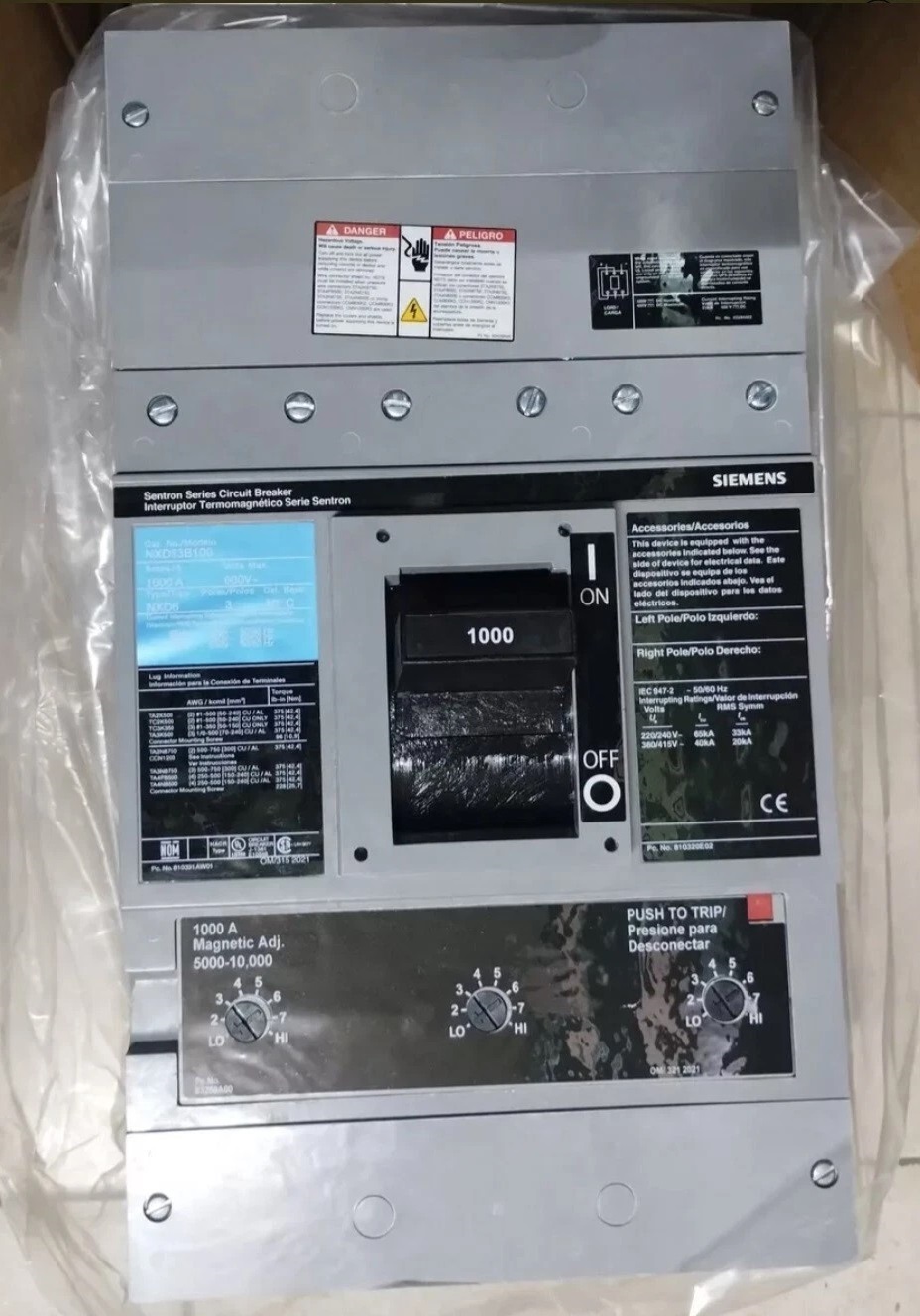 HPD63F160 Siemens Circuit Breaker 600V 1600A 3 Pole Parts Distributor HPD63F160 Siemens Circuit Breaker 600V 1600A 3 Pole