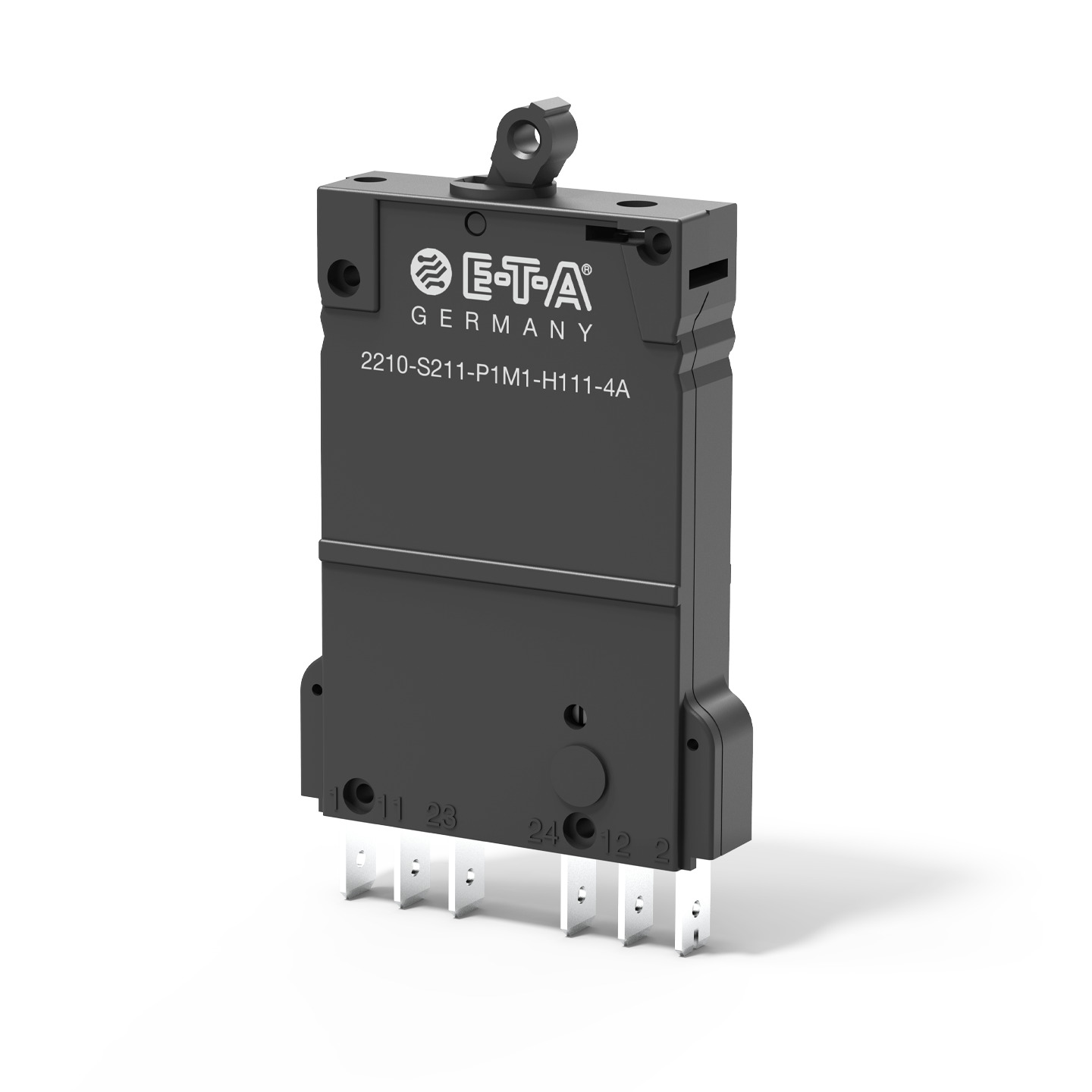 2210-S211-P1M1-H111-2A E-T-A Circuit Breaker 2A 277VAC 65VDC Panel Mount, 1 Pole Parts Distributor 2210-S211-P1M1-H111-2A E-T-A Circuit Breaker 2A 277VAC 65VDC Panel Mount, 1 Pole
