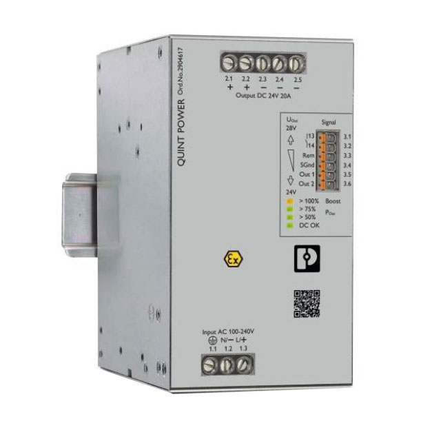 2904617 Phoenix Contact AC/DC DIN Rail Power Supply 24V 480W Parts Distributor 2904617 Phoenix Contact AC/DC DIN Rail Power Supply 24V 480W