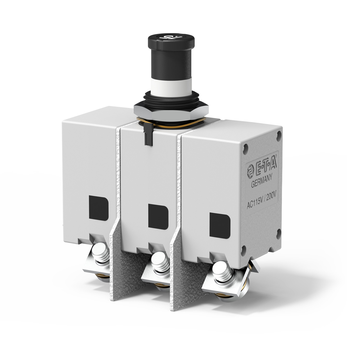 583-G533-J1M1-B2S0XN-7.5A E-T-A Circuit Breaker Thermal 7.5A 200VAC 28VDC Panel Mount, 3 Poles Parts Distributor 583-G533-J1M1-B2S0XN-7.5A E-T-A Circuit Breaker Thermal 7.5A 200VAC 28VDC Panel Mount, 3 Poles