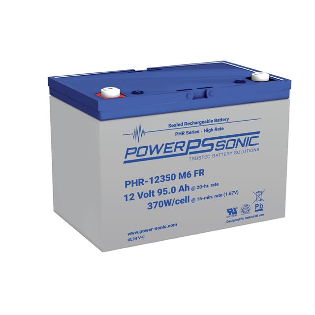 PHR-12350 M6 FR PowerSonic Battery Lead Acid 12V 95AH Battery Parts Distributor PHR-12350 M6 FR PowerSonic Battery Lead Acid 12V 95AH Battery