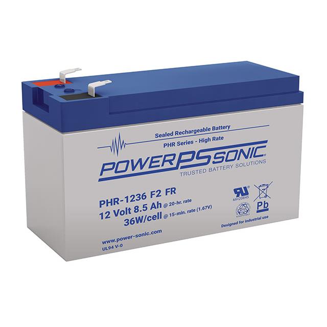 PHR-1236 F2 FR PowerSonic Battery Lead Acid 12V 8.5AH Battery Parts Distributor PHR-1236 F2 FR PowerSonic Battery Lead Acid 12V 8.5AH Battery