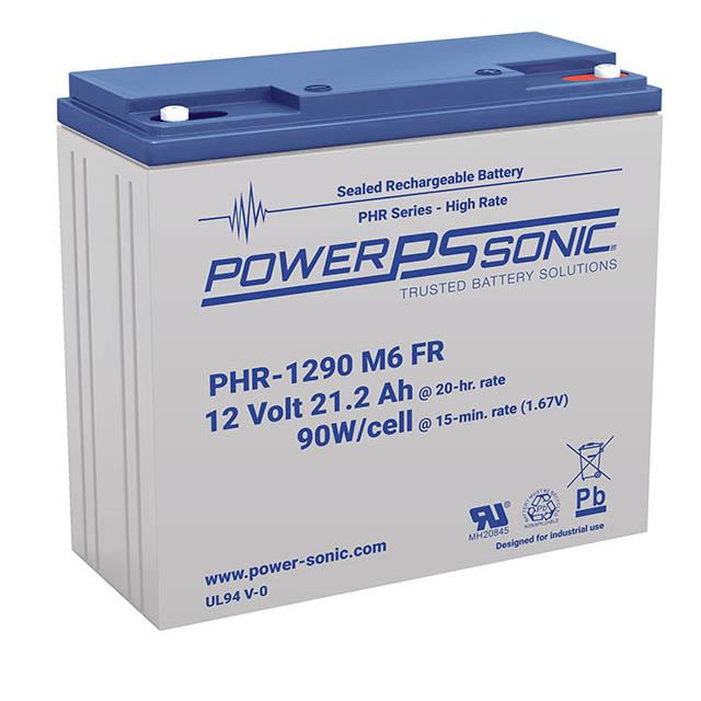 PHR-1290 M6 FR PowerSonic Battery Lead Acid 12V 21.2AH Battery Parts Distributor PHR-1290 M6 FR PowerSonic Battery Lead Acid 12V 21.2AH Battery