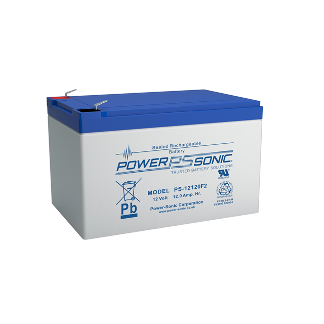 PS-12120 F2 PowerSonic Battery Lead Acid 12V 12AH Battery Parts Distributor PS-12120 F2 PowerSonic Battery Lead Acid 12V 12AH Battery