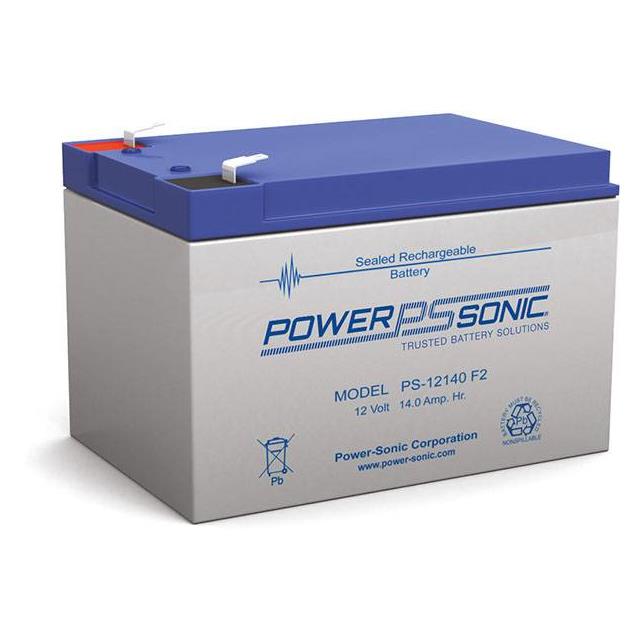 PS-12140 F2 PowerSonic Battery Lead Acid 12V 14.0AH GP Battery Parts Distributor PS-12140 F2 PowerSonic Battery Lead Acid 12V 14.0AH GP Battery