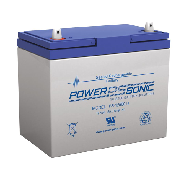 PS-12550 U PowerSonic Battery Lead Acid 12V 55AH Battery Parts Distributor PS-12550 U PowerSonic Battery Lead Acid 12V 55AH Battery