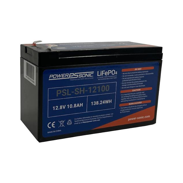 PSL-SH-12100 F2 PowerSonic Battery Lithium 12.8V 10.8AH Battery Parts Distributor PSL-SH-12100 F2 PowerSonic Battery Lithium 12.8V 10.8AH Battery