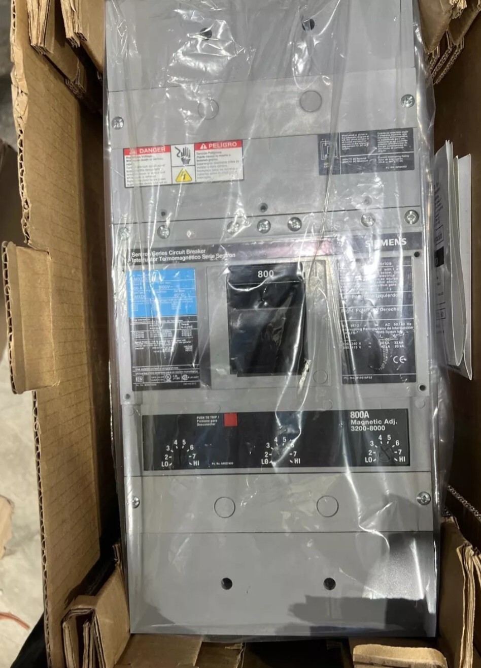 SHMD69800ANT Siemens Circuit Breaker 600V 800A 3 Pole Parts Distributor SHMD69800ANT Siemens Circuit Breaker 600V 800A 3 Pole