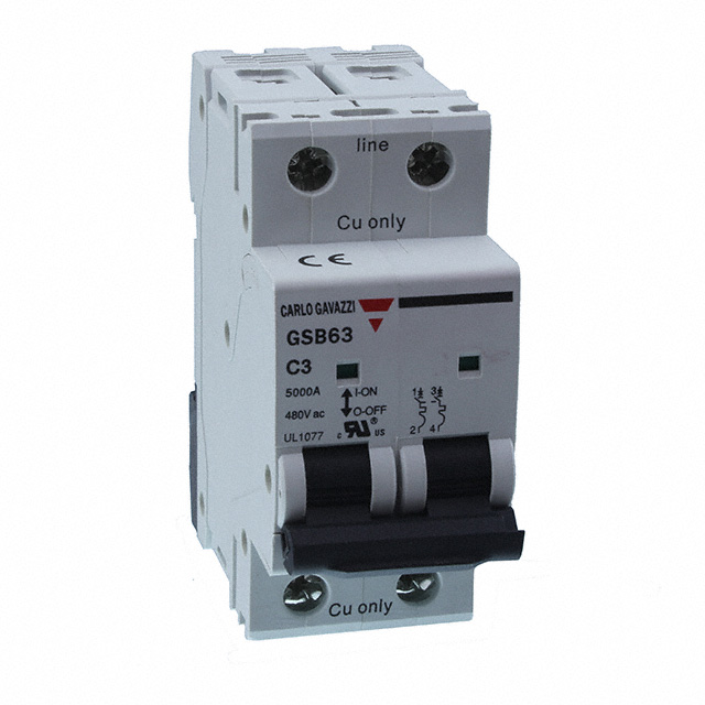 GSB632PC3 Carlo Gavazzi Circuit Breaker 480V 3A 2 Pole Parts Distributor GSB632PC3 Carlo Gavazzi Circuit Breaker 480V 3A 2 Pole