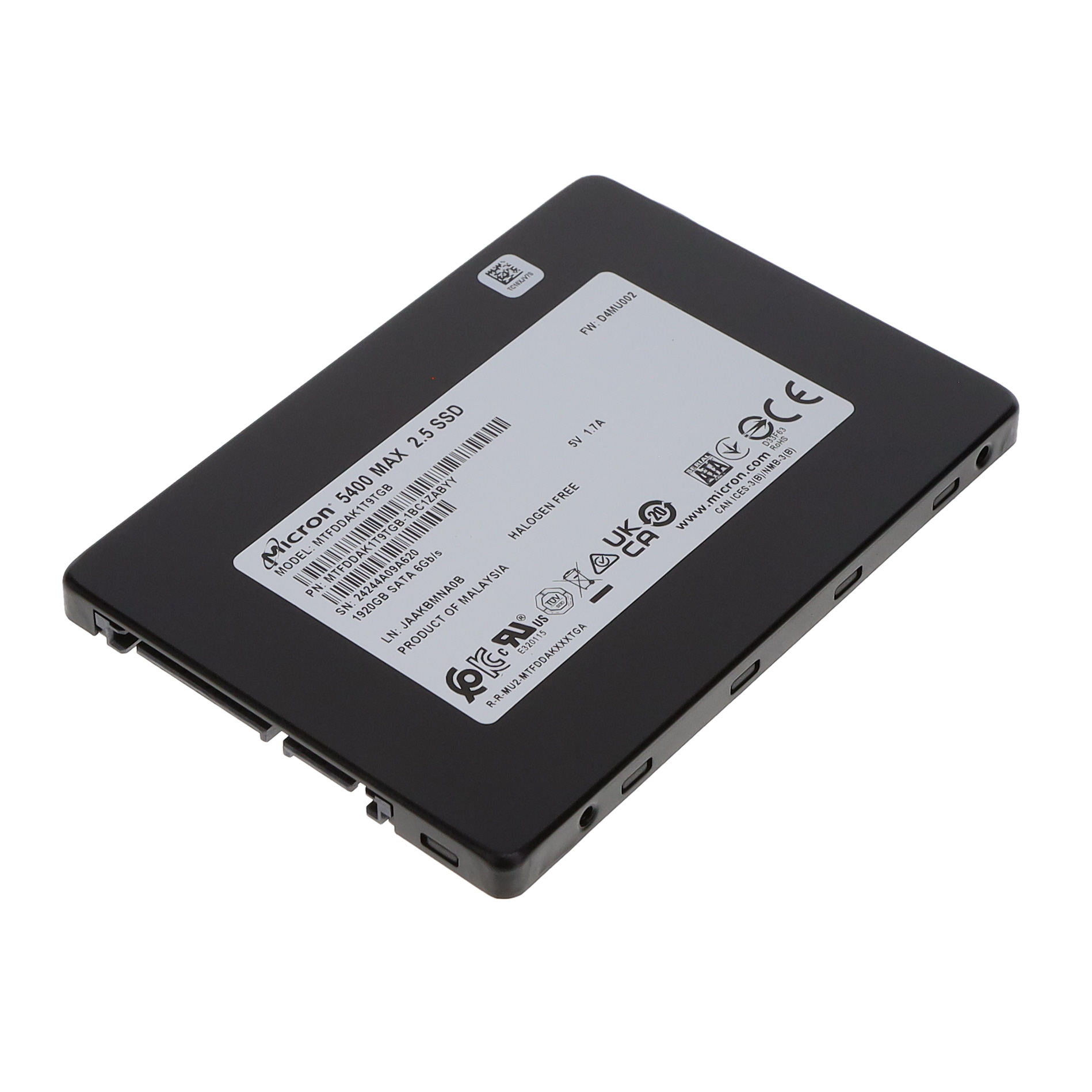 MTFDDAK1T9TGB-1BC1ZABYY Micron Solid State Drive 1.92TB 2.5″ Parts Distributor MTFDDAK1T9TGB-1BC1ZABYY Micron Solid State Drive 1.92TB 2.5"