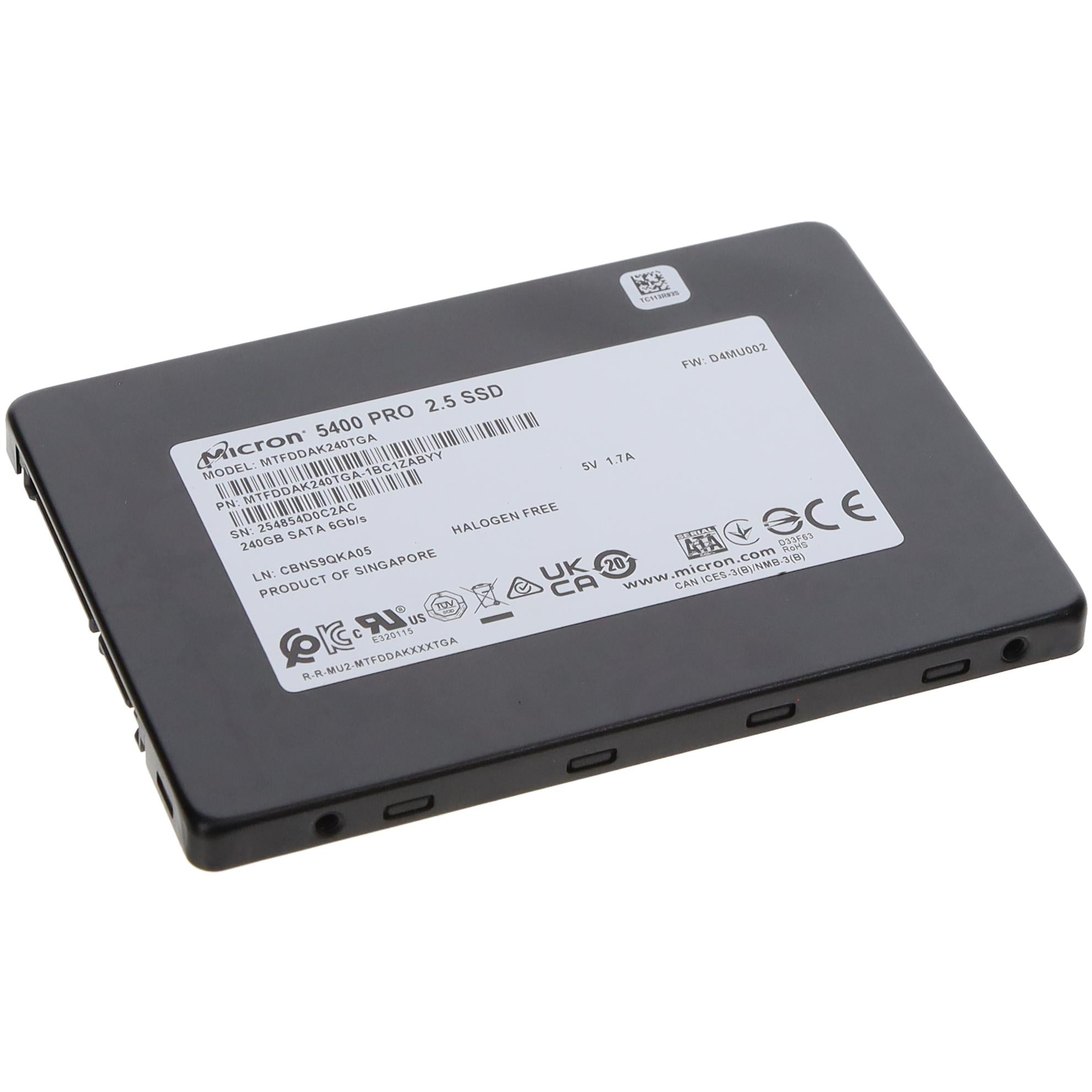 MTFDDAK240TGA-1BC1ZABYY Micron Solid State Drive 240GB 2.5″ Parts Distributor MTFDDAK240TGA-1BC1ZABYY Micron Solid State Drive 240GB 2.5"