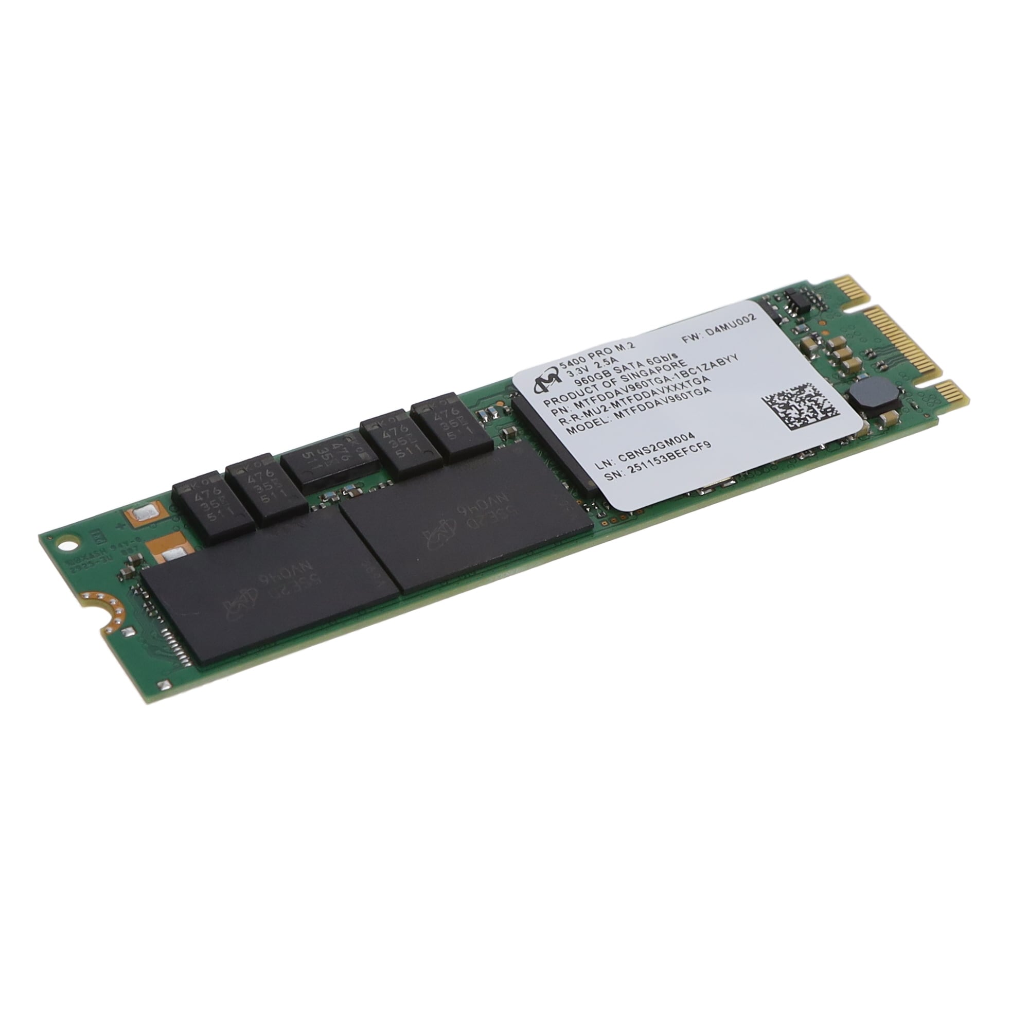 MTFDDAV960TGA-1BC1ZABYY Micron Solid State Drive 960GB M.2 Module Parts Distributor MTFDDAV960TGA-1BC1ZABYY Micron Solid State Drive 960GB M.2 Module