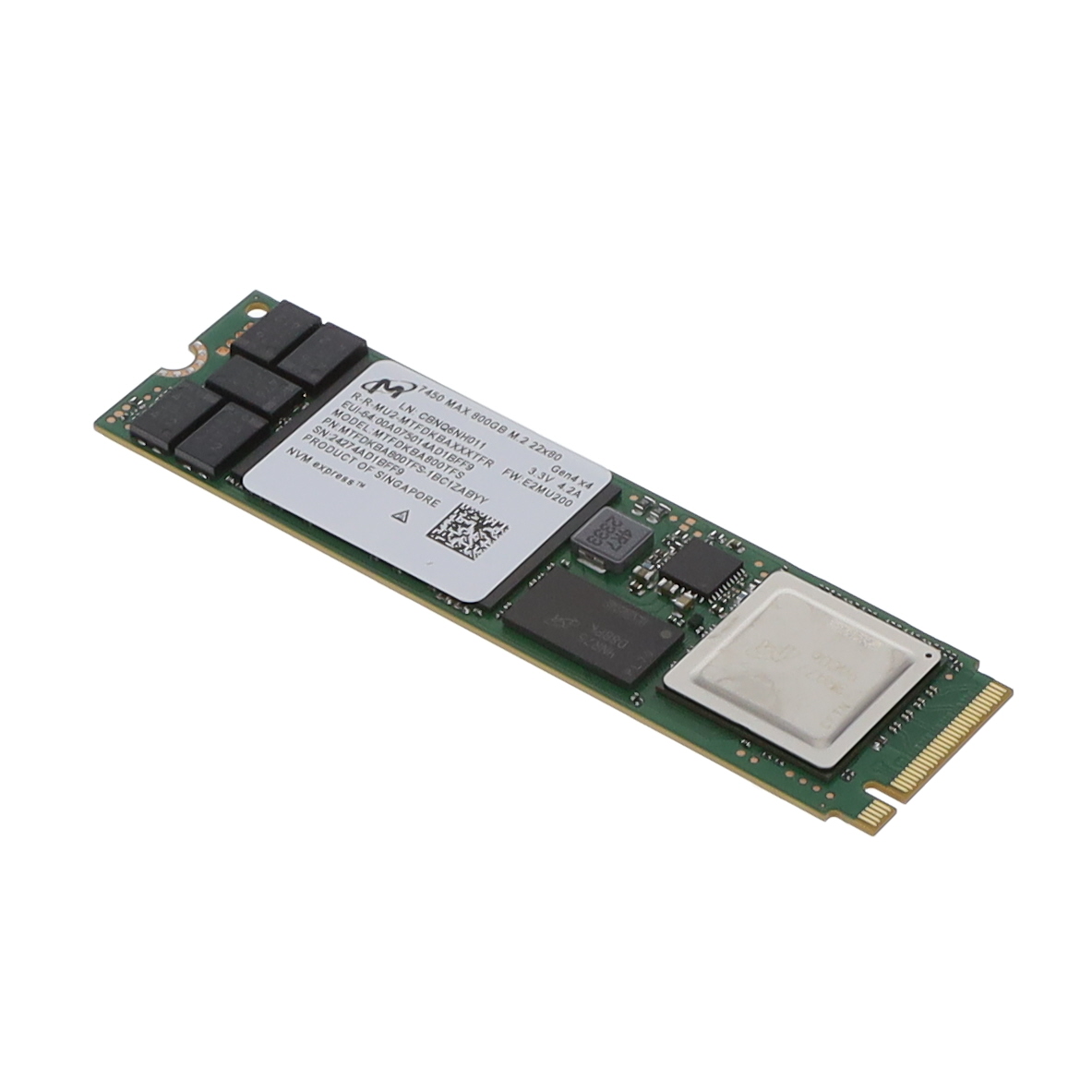MTFDKBA800TFS-1BC1ZABYY Micron Solid State Drive 800GB M.2 Module Parts Distributor MTFDKBA800TFS-1BC1ZABYY Micron Solid State Drive 800GB M.2 Module