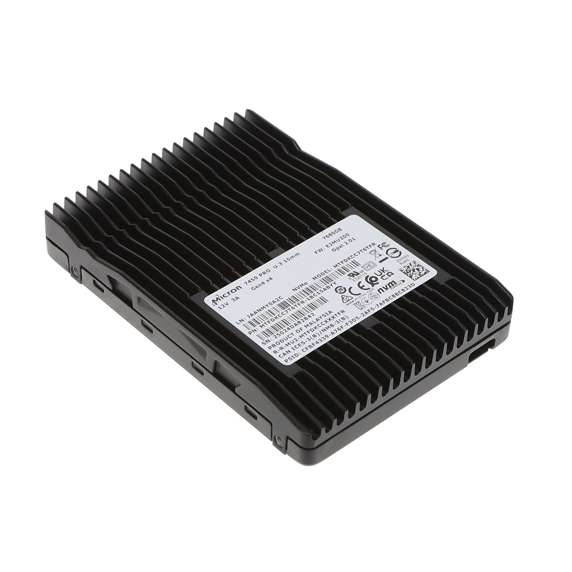 MTFDKCC7T6TFR-1BC15ABYY Micron Solid State Drive 7.68TB 2.5″ Parts Distributor MTFDKCC7T6TFR-1BC15ABYY Micron Solid State Drive 7.68TB 2.5"
