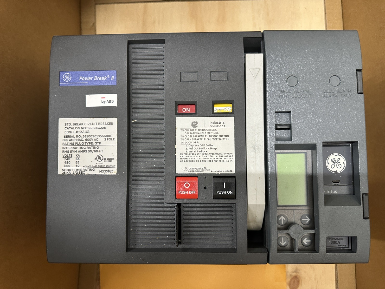 SSF08G208 GE/ABB Circuit Breaker 800A 600V 3 Poles Parts Distributor SSF08G208 GE/ABB Circuit Breaker 800A 600V 3 Poles