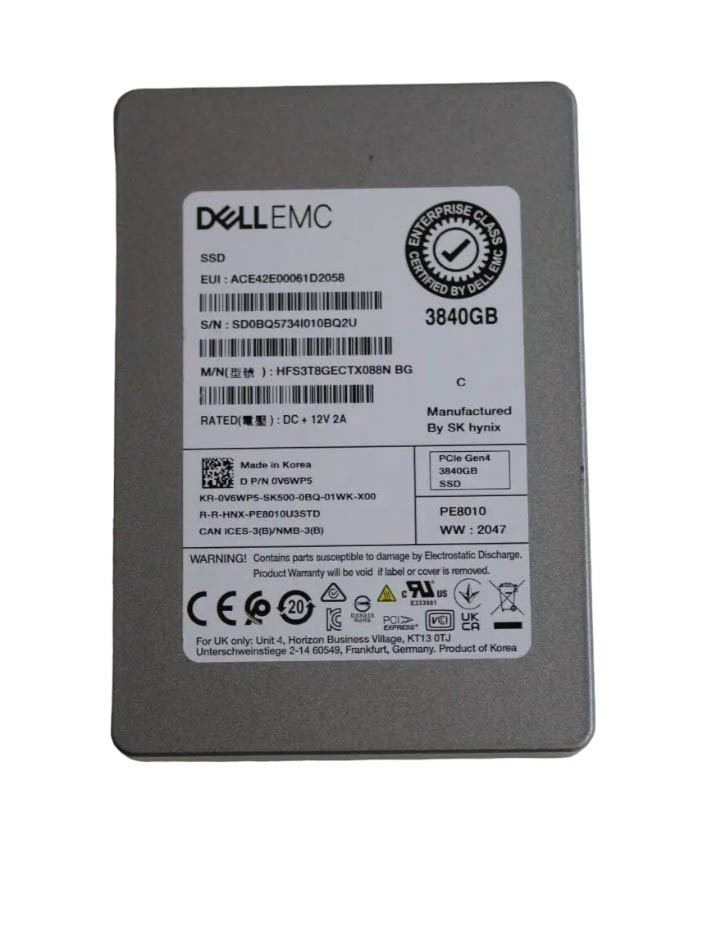 Dell HFS3T8GECTX088N Solid State Drive SSD 3.84TB Parts Distributor Dell HFS3T8GECTX088N Solid State Drive SSD 3.84TB