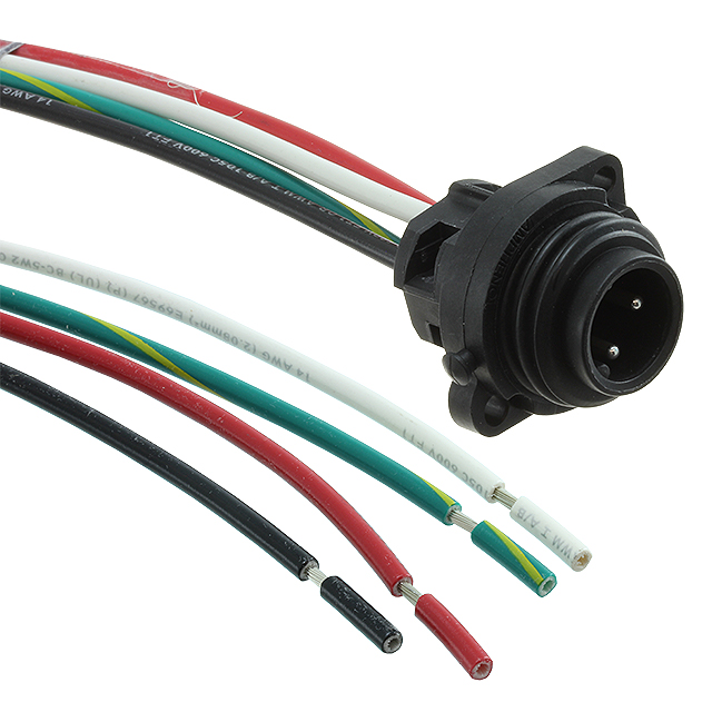 CA0161G113005 Amphenol Circular Connector Assembly 4 Position Male Pins to Wire Leads Parts Distributor CA0161G113005 Amphenol Circular Connector Assembly 4 Position Male Pins to Wire Leads