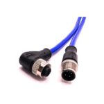 C4AD81M005 Mueller Circular Connector Assembly 4 Position Male Pins to Plug, Right Angle