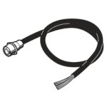 XS4P-D421-1C5-A Omron Circular Connector Assembly 4 Position Female Sockets to Wire Leads