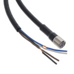 XS3F-M8PVC4S10M Omron Circular Connector Assembly 4 Position Female Sockets to Wire Leads