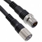 XS3W-M421-401-R Omron Circular Connector Assembly 4 Position Male Pins to Plug