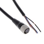 XS5F-D421-C80-X Omron Circular Connector Assembly 4 Position Female Sockets to Wire Leads