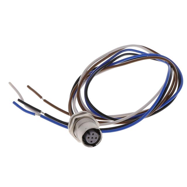 XS5P-D427-5 Omron Circular Connector Assembly 4 Position Female Sockets to Wire Leads Parts Distributor XS5P-D427-5 Omron Circular Connector Assembly 4 Position Female Sockets to Wire Leads