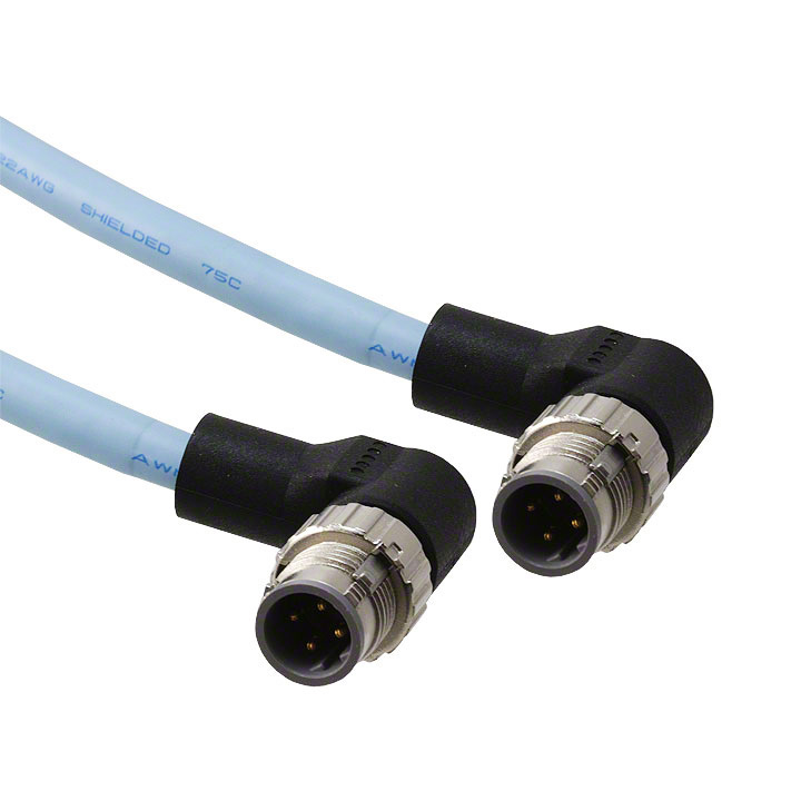 XS5W-T422-DM2-K Omron Circular Connector Assembly 4 Position Male Pins to Plug, Right Angle Parts Distributor XS5W-T422-DM2-K Omron Circular Connector Assembly 4 Position Male Pins to Plug, Right Angle