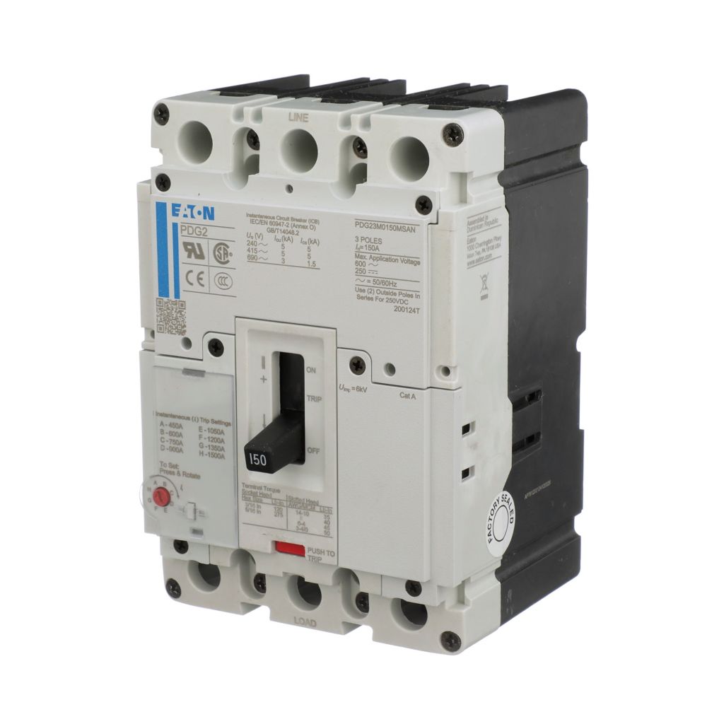 PDG23M0100MSAJ Eaton Circuit Breaker 100A 600V, 3 Pole Parts Distributor PDG23M0100MSAJ Eaton Circuit Breaker 100A 600V, 3 Pole