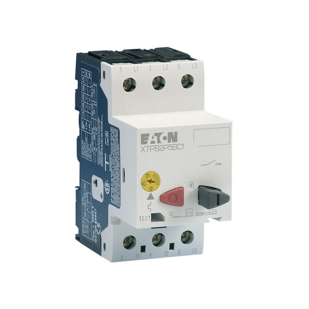 XTPB2P5BC1 Eaton Circuit Breaker 2.5A 690V, 1 Pole Parts Distributor XTPB2P5BC1 Eaton Circuit Breaker 2.5A 690V, 1 Pole